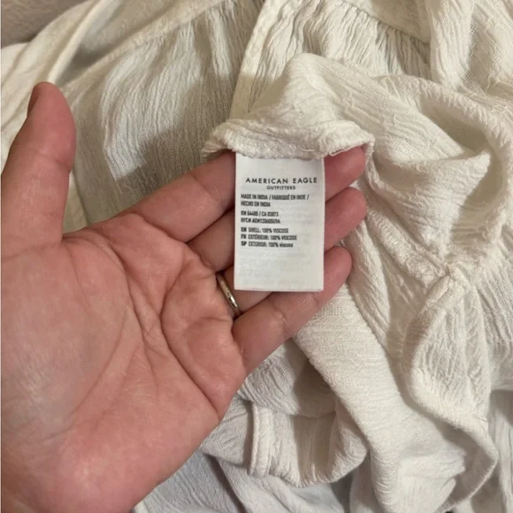 American Eagle Outfitters White Wrap Blouse size M - Picture 11 of 12